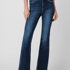 Elegant Dark Blue Flare Women's Jeans